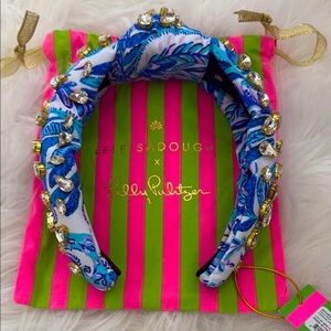 Lele Sadoughi x Lilly Pulitzer Multi Crystal Knotted Headband